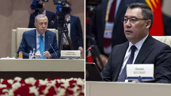 Kırgızistan Cumhurbaşkanı'ndan kameralar önünde Erdoğan'a teklif: İhtiyacımız var, siz yapın