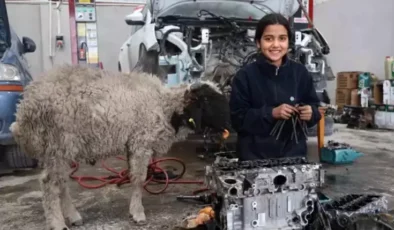 14 Yaşındaki Nehir Usta, Oto Tamircisi Babasının Yanında Mesleğini Öğreniyor